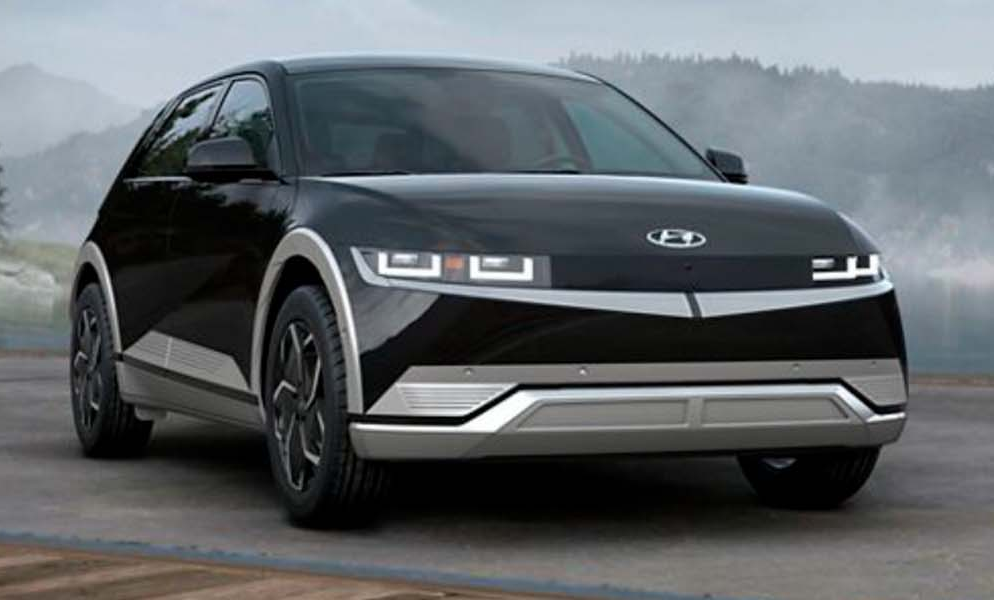 The 2024 Hyundai IONIQ 5 in a misty promotional image