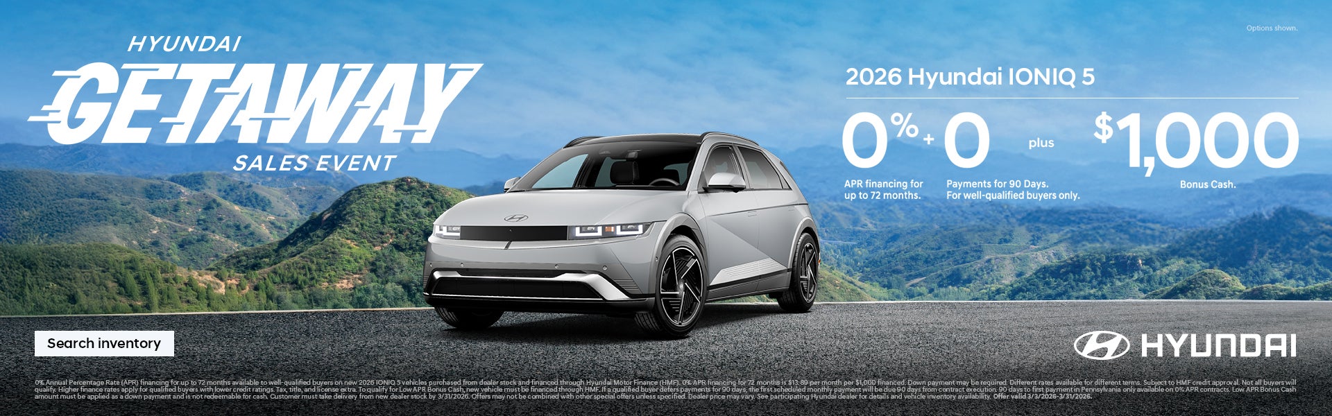 South Hyundai 2026 Getaway Sales Event Offer