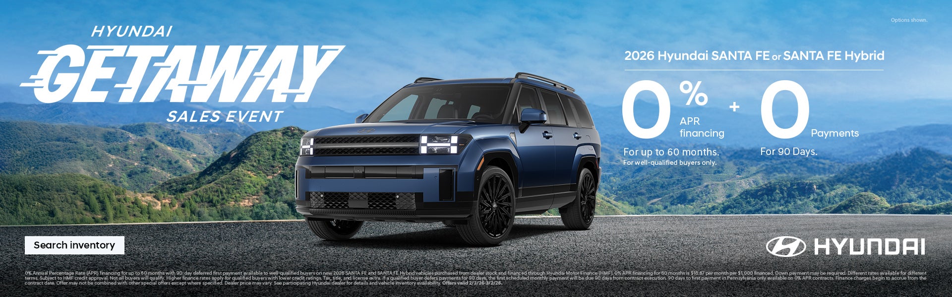 South Hyundai 2026 Getaway Sales Event Offer