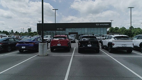 Used Hyundai in parking Lot